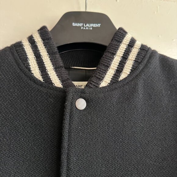 Men's Saint Laurent Teddy College Jacket - Picture 3 of 6